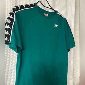 Kappa Men's Teal T-Shirt with Logo Accents Small